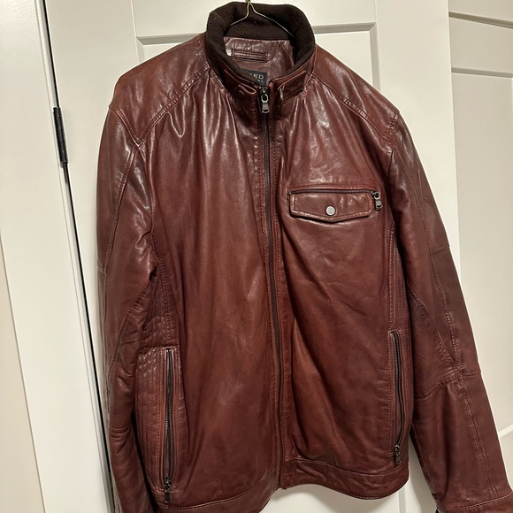 Alfred by Alfred Sung lambskin military style jacket. - Picture 1 of 5